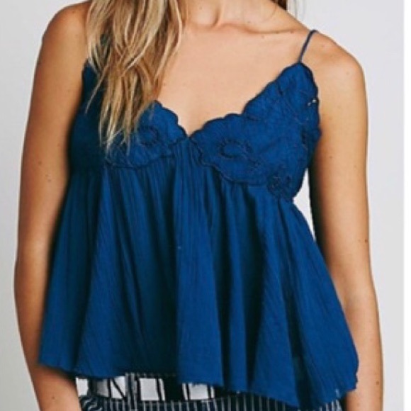 Free People Tops - Free People Strappy Cutwork Swing Tank (L)